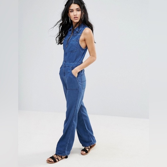 Free People Denim Jumpsuit - Picture 5 of 9